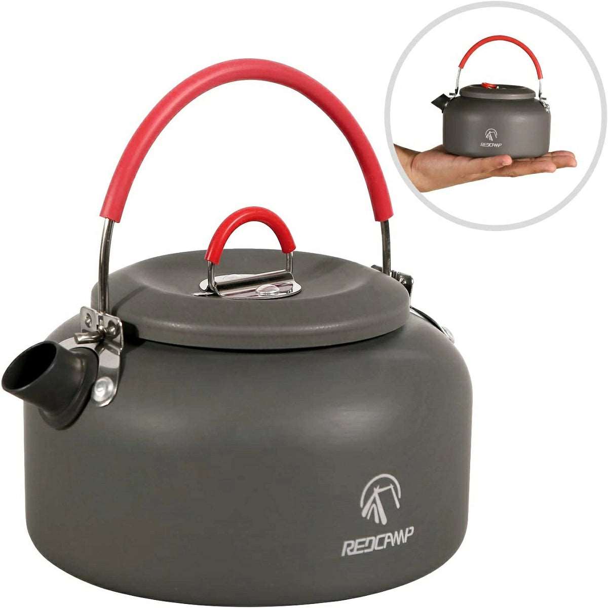 Aluminum Outdoor Camping Kettle with Carrying Bag, 0.8L/0.9L/1.4L/2L From Redcamp