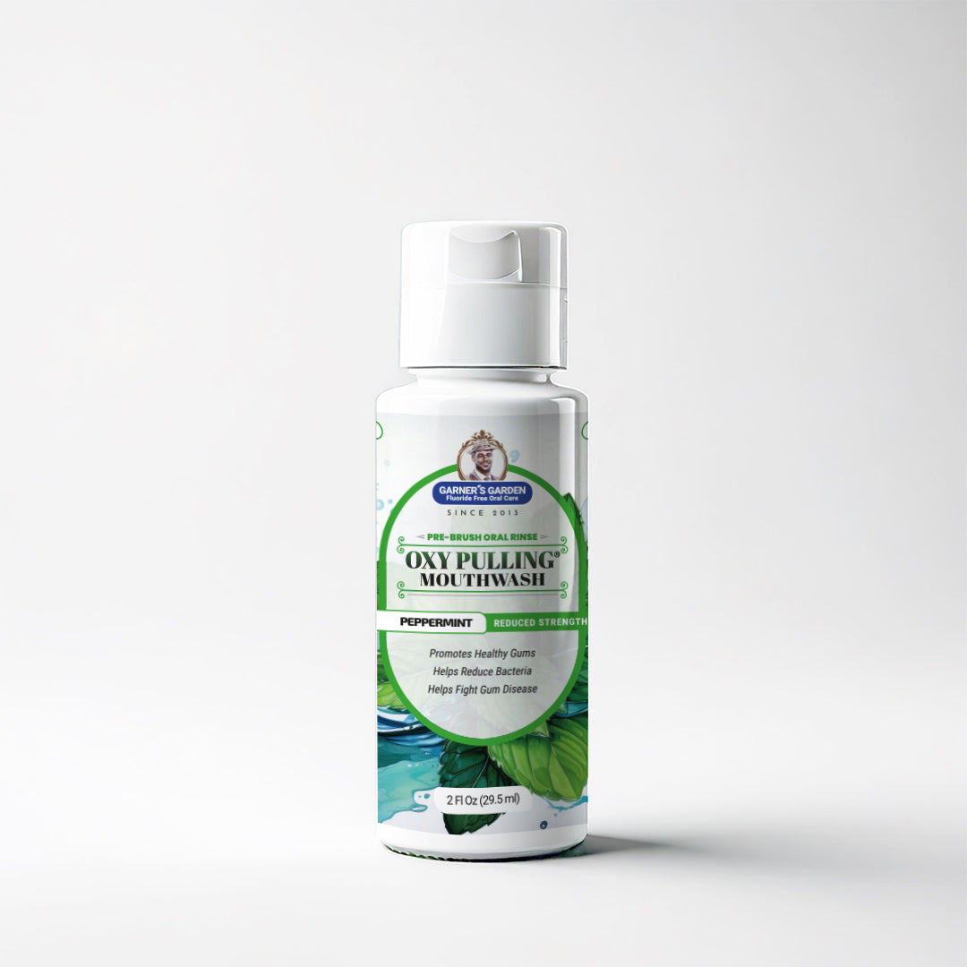Travel Sized Oxy Pulling Mouthwash | Activated Charcoal | H2O2 from Garner's Garden
