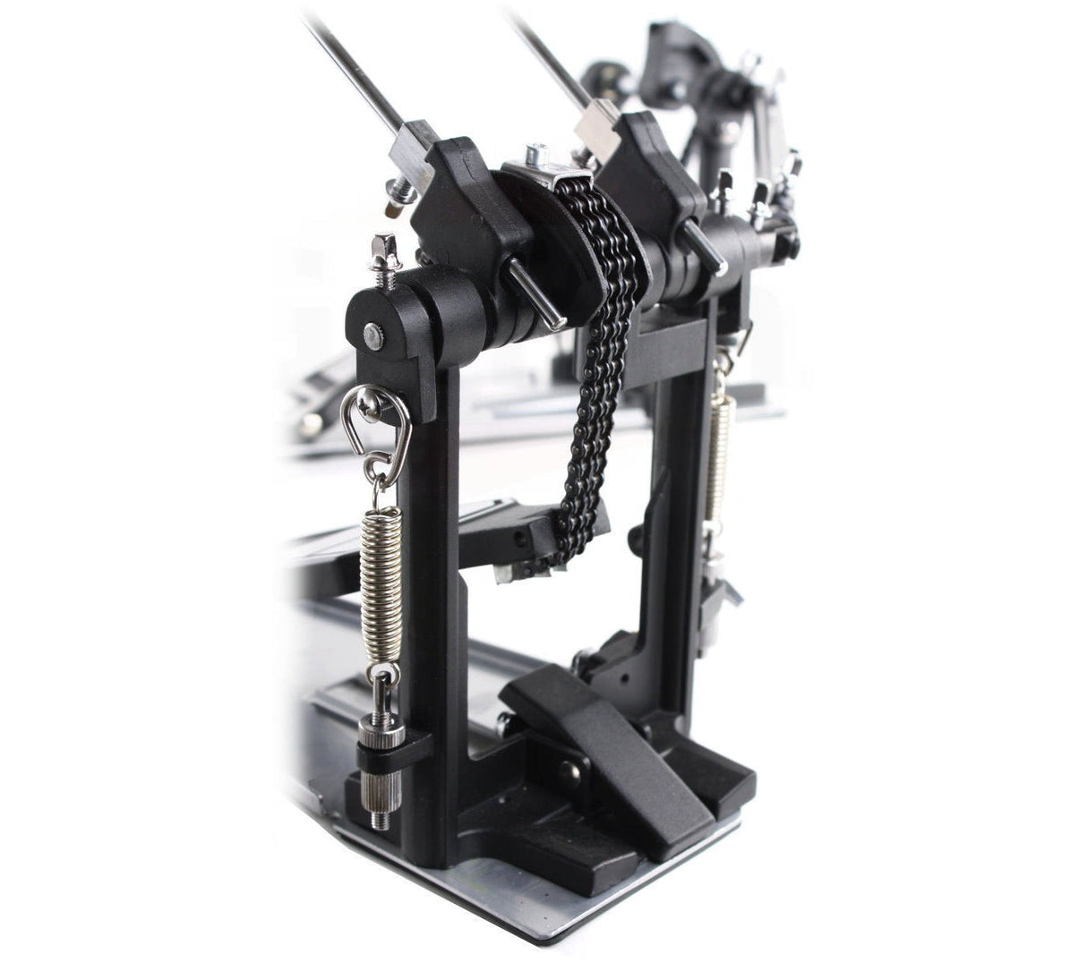 Double Kick Drum Pedal for Bass Drum by GRIFFIN - Deluxe Twin Set Foot Pedal - Quad Sided Beater Heads - Dual Pedal Two Chain Drive Hardware from GeekStands
