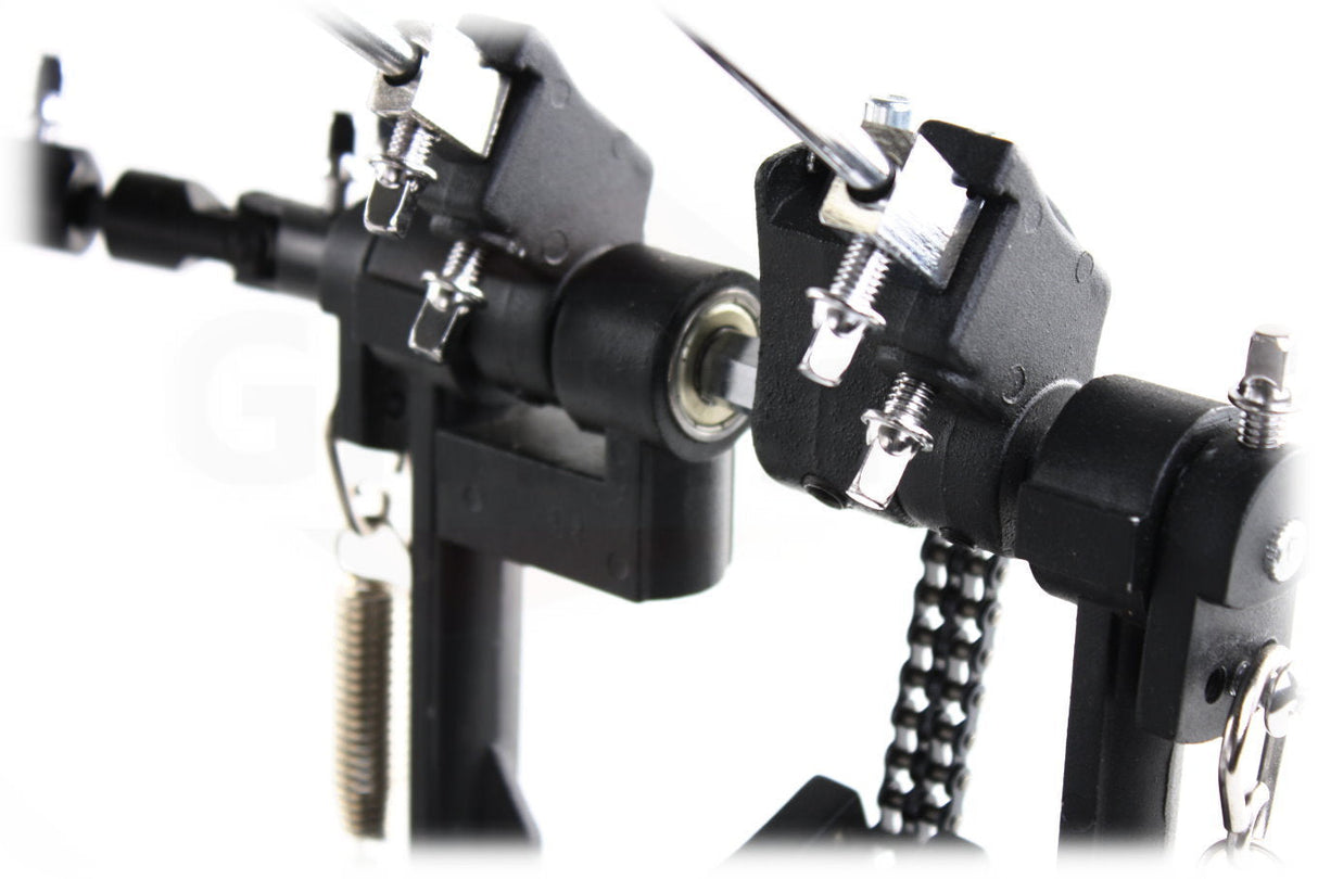 Double Kick Drum Pedal for Bass Drum by GRIFFIN - Deluxe Twin Set Foot Pedal - Quad Sided Beater Heads - Dual Pedal Two Chain Drive Hardware from GeekStands