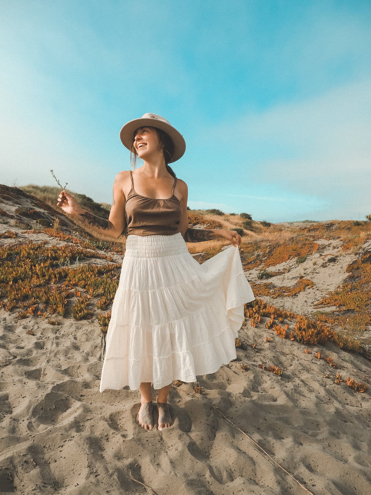 Flutter Skirt From Cotton Flower Clothing