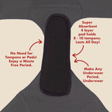 The Reusable Pad - 5 Piece Bundle. For Heavy Flows. From The Period Company