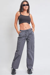 Women's Mid Rise Pull On Cargo Pants from YMI JEANS