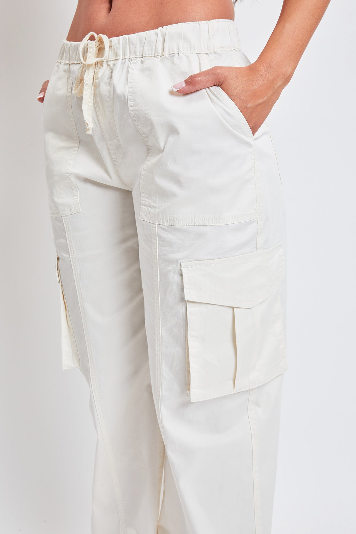 Women's Mid Rise Pull On Cargo Pants from YMI JEANS