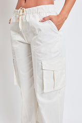 Women's Mid Rise Pull On Cargo Pants from YMI JEANS