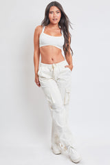 Women's Mid Rise Pull On Cargo Pants from YMI JEANS