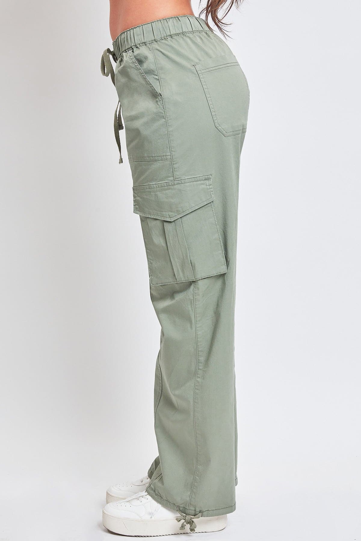 Women's Mid Rise Pull On Cargo Pants from YMI JEANS