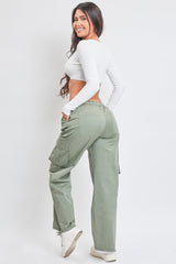 Women's Mid Rise Pull On Cargo Pants from YMI JEANS