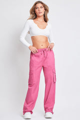 Women's Mid Rise Pull On Cargo Pants from YMI JEANS
