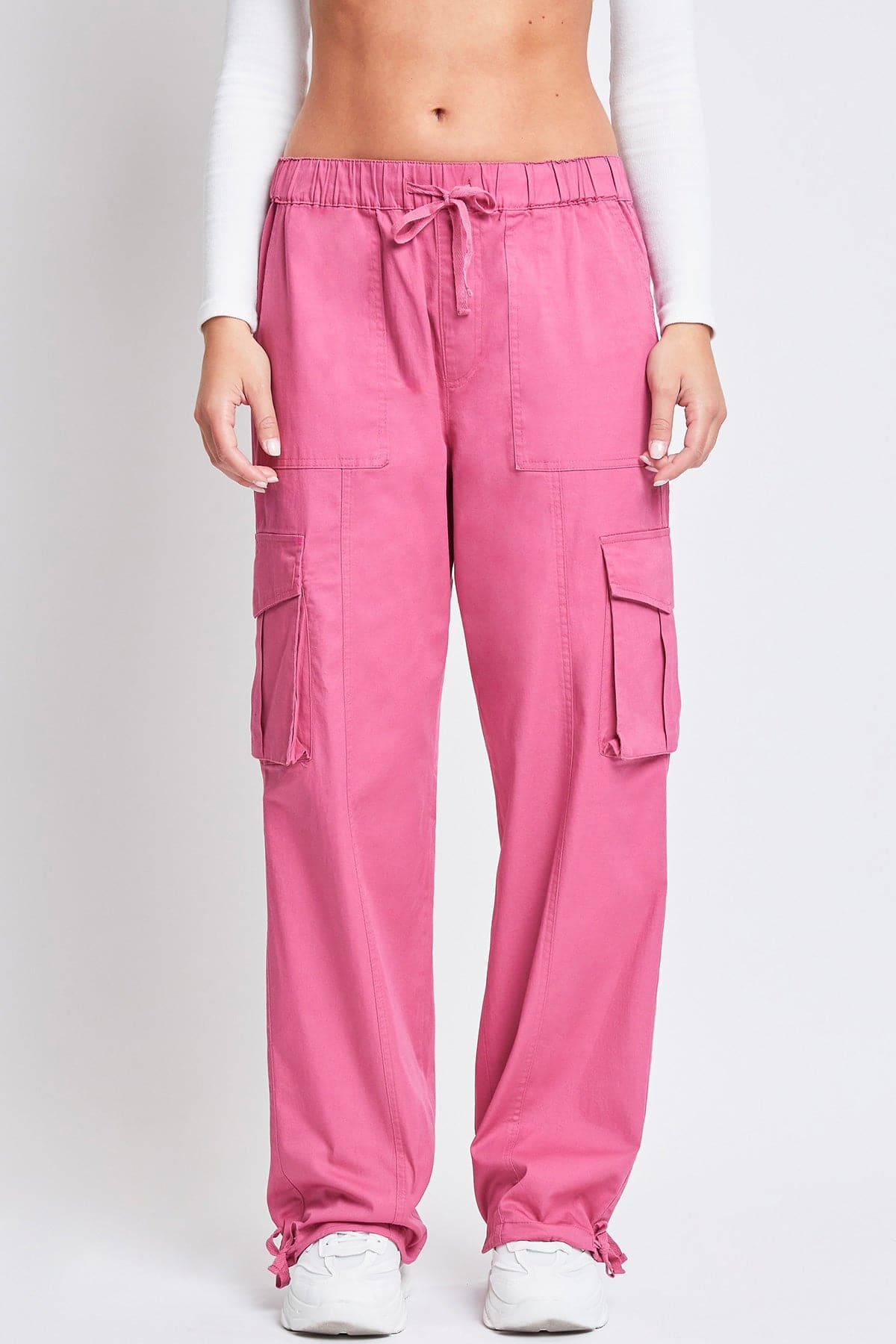 Women's Mid Rise Pull On Cargo Pants from YMI JEANS