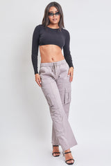 Women's Mid Rise Pull On Cargo Pants from YMI JEANS