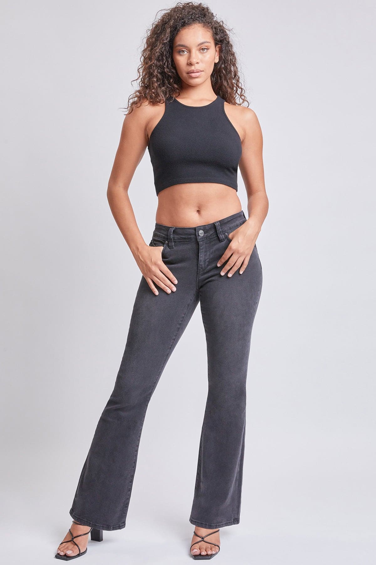 Women’s Sustainable WannaBettaButt Low Rise Flare Jeans Jacket From YMI JEANS
