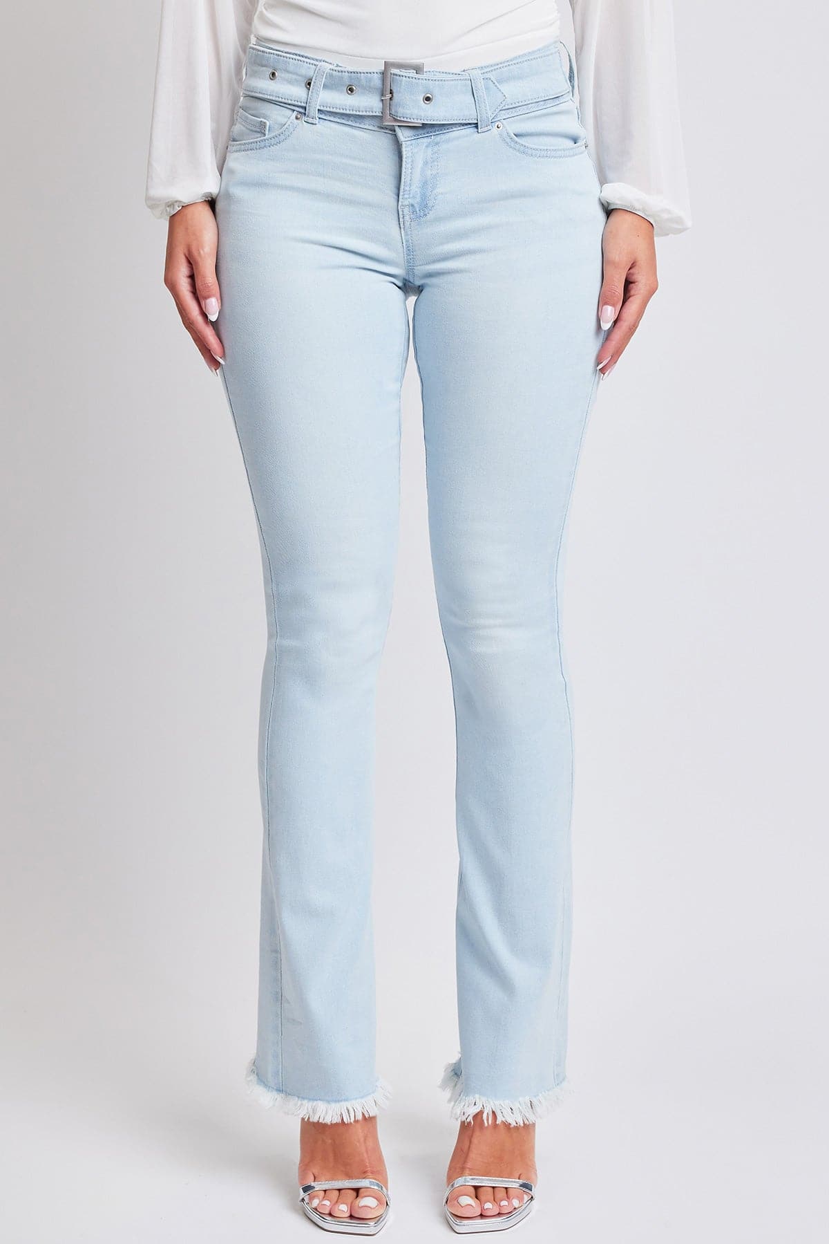 Women's Belted Flare Jeans From YMI JEANS