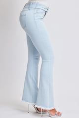 Women's Belted Flare Jeans From YMI JEANS