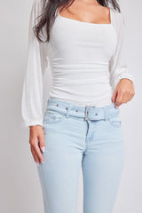 Women's Belted Flare Jeans From YMI JEANS