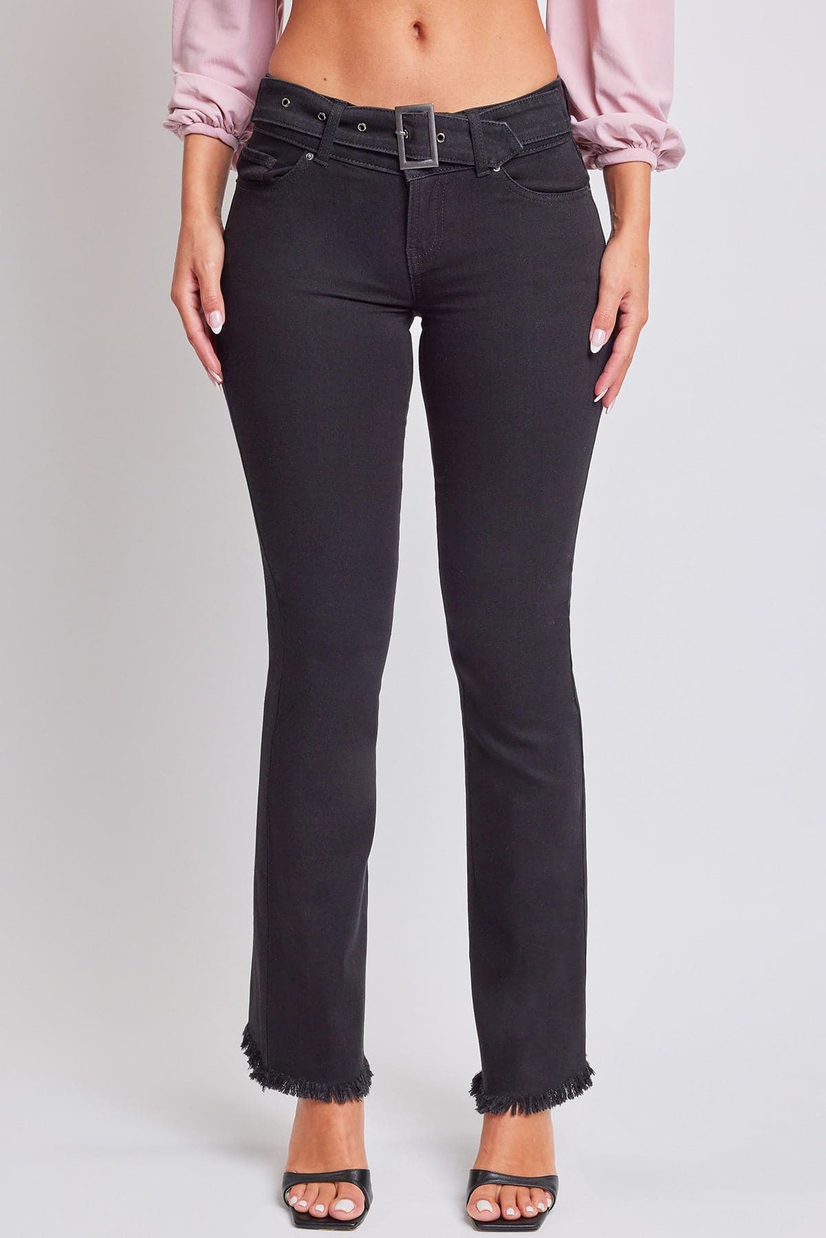 Women's Belted Flare Jeans From YMI JEANS