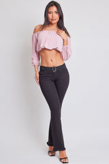 Women's Belted Flare Jeans From YMI JEANS