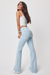 Women's Belted Flare Jeans From YMI JEANS
