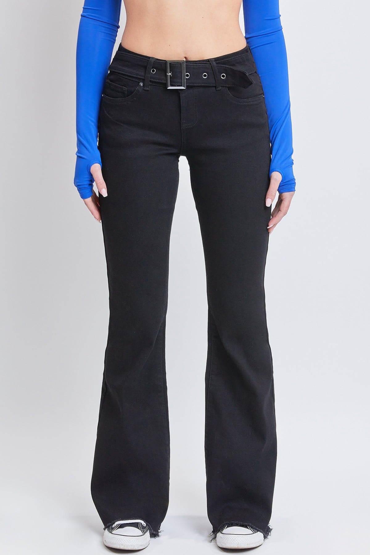 Women's Belted Flare Jeans From YMI JEANS