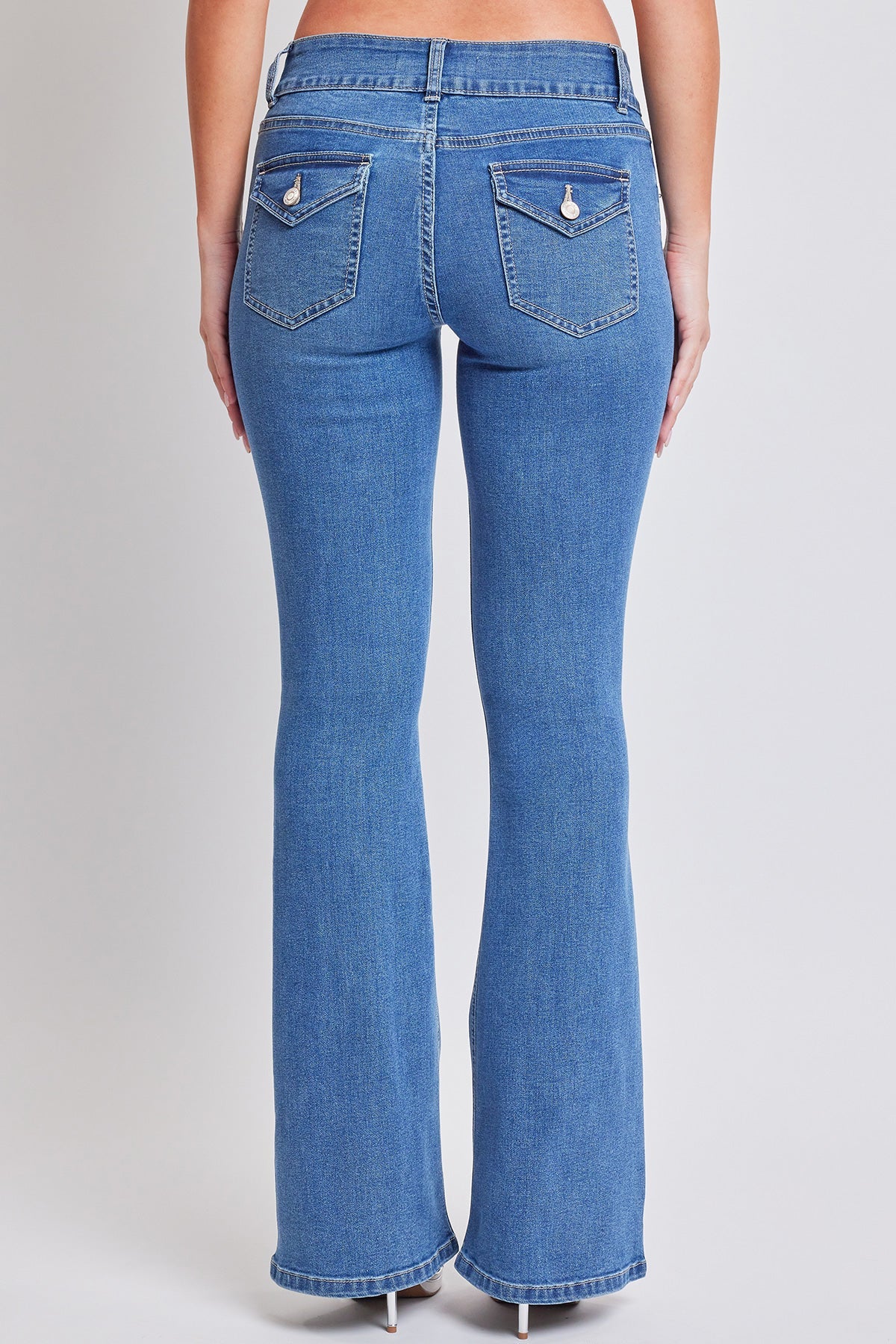 Women's Flare Featuring Flap Back Pocket Jeans from YMI JEANS