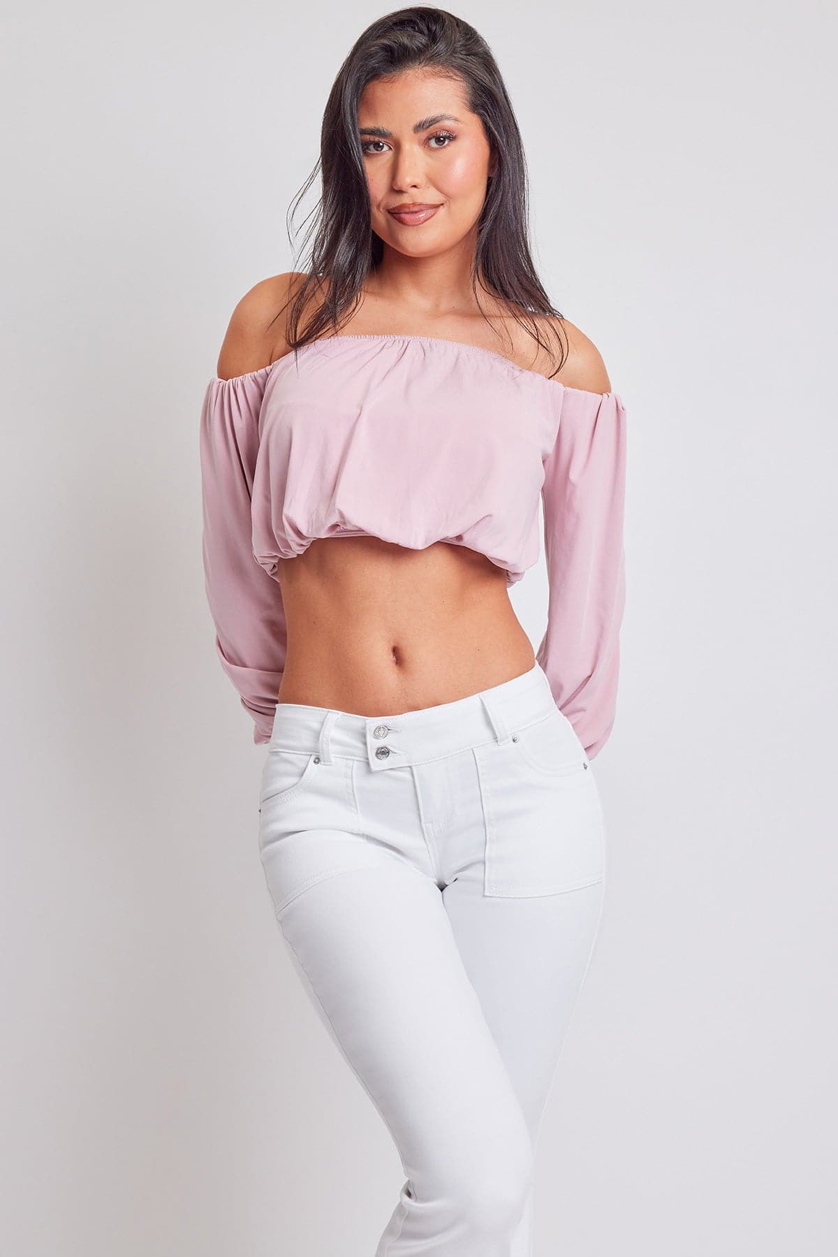 Women's Flare Featuring Flap Back Pocket Jeans from YMI JEANS