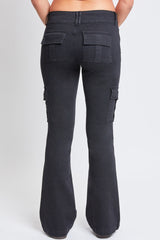 Women's Low Rise Cargo Flare Jean from YMI JEANS