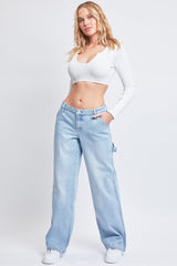 Women's Dream Mid-Rise Utility Straight Leg Jeans From YMI JEANS