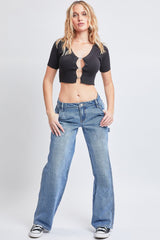 Women's Dream Mid-Rise Utility Straight Leg Jeans From YMI JEANS