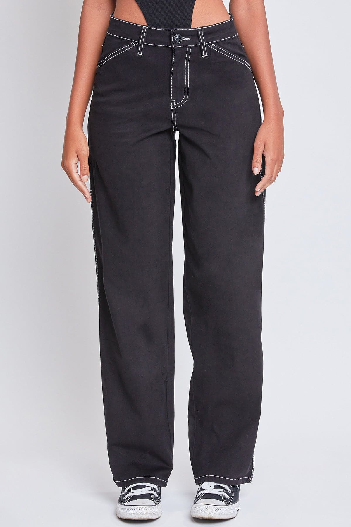 Women's High Rise Carpenter Straight Leg Pants From YMI JEANS