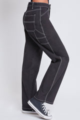 Women's High Rise Carpenter Straight Leg Pants From YMI JEANS