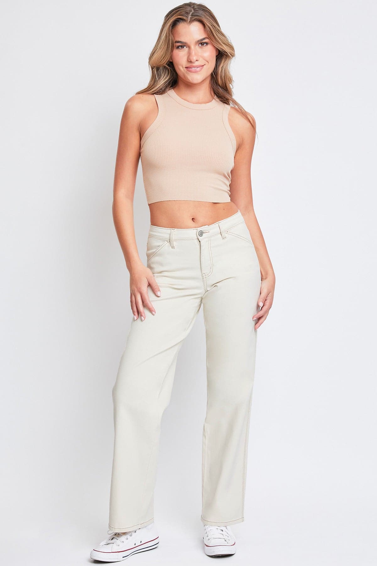 Women's High Rise Carpenter Straight Leg Pants From YMI JEANS