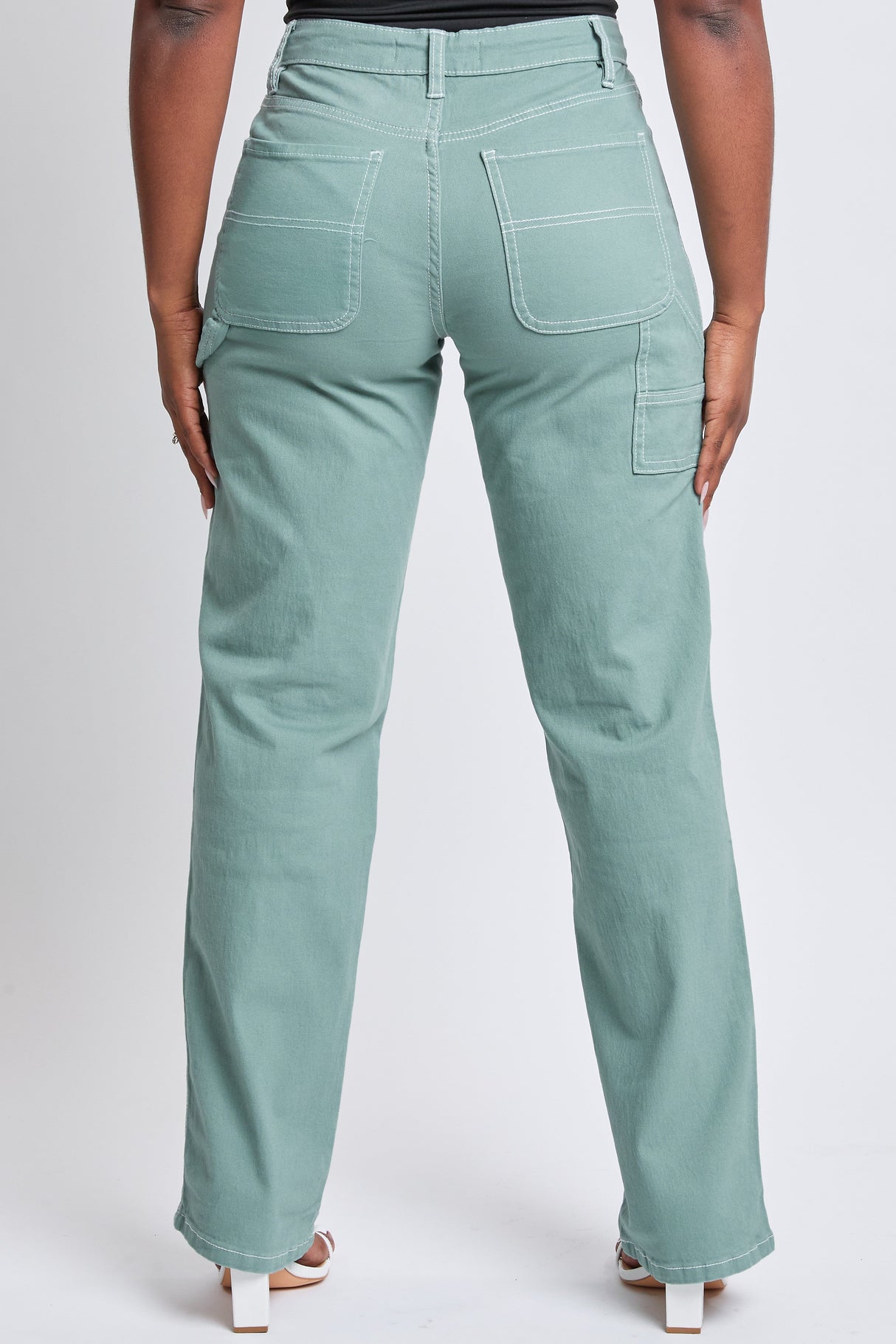 Women's High Rise Carpenter Straight Leg Pants From YMI JEANS