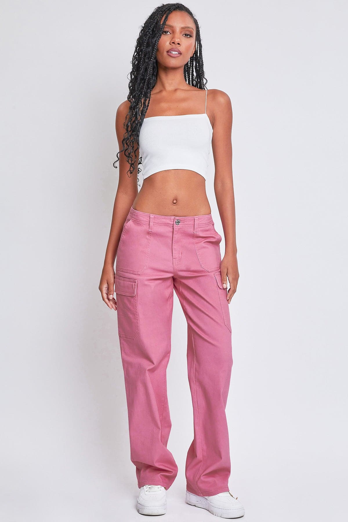 Women’s High Rise Straight Leg Cargo Pants from YMI JEANS