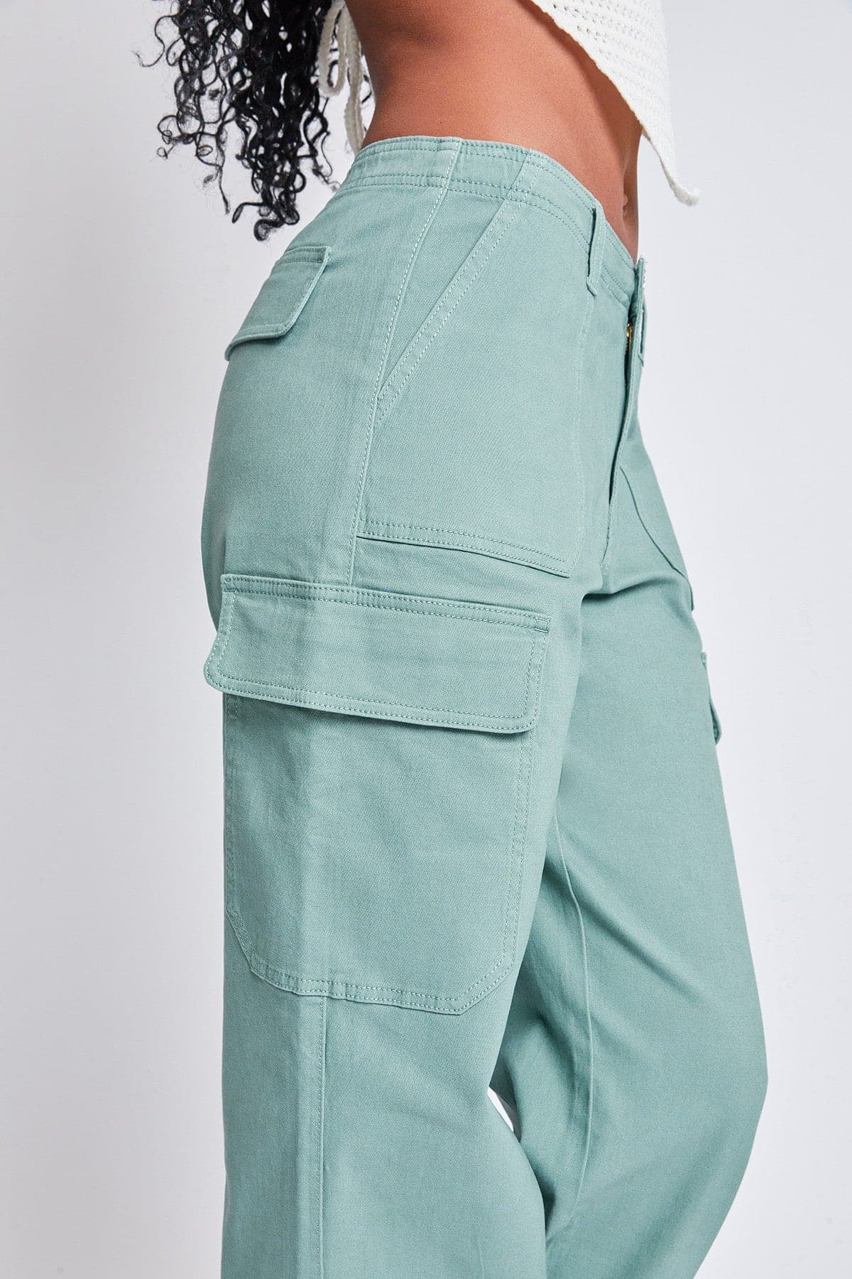 Women’s High Rise Straight Leg Cargo Pants from YMI JEANS