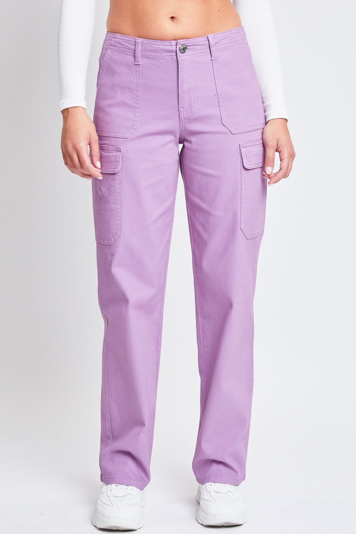 Women’s High Rise Straight Leg Cargo Pants from YMI JEANS