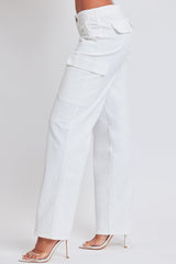 Women’s High Rise Straight Leg Cargo Pants from YMI JEANS