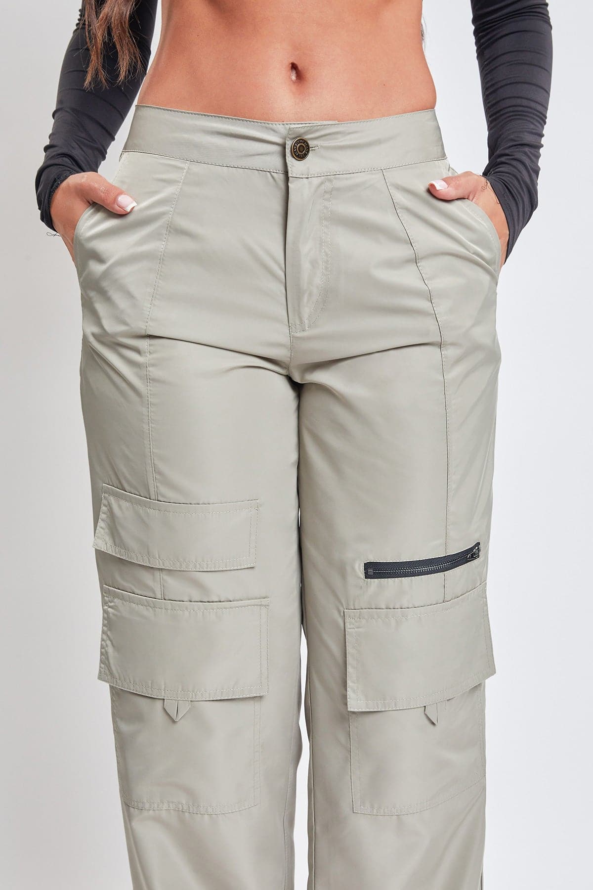 Women's  Nylon Cargo Pants from YMI JEANS