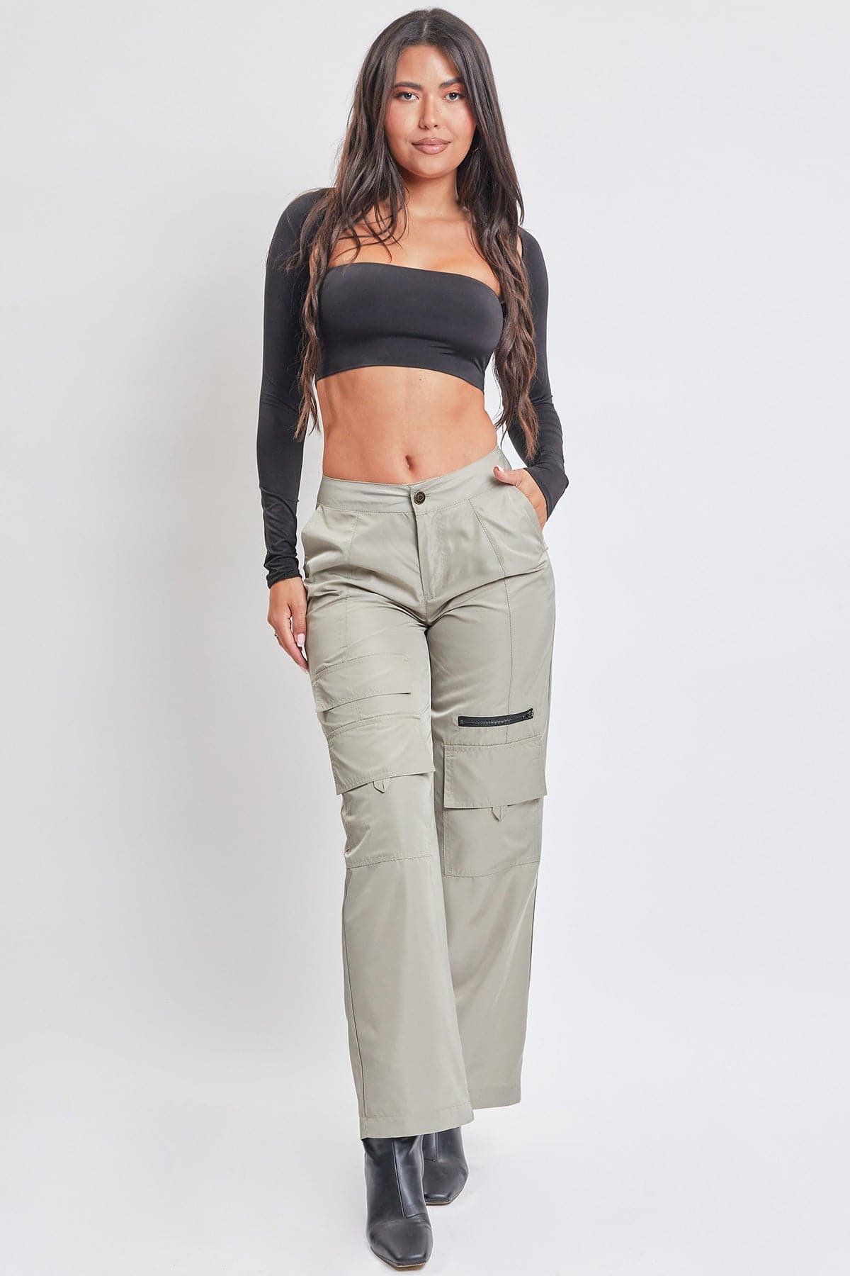 Women's  Nylon Cargo Pants from YMI JEANS