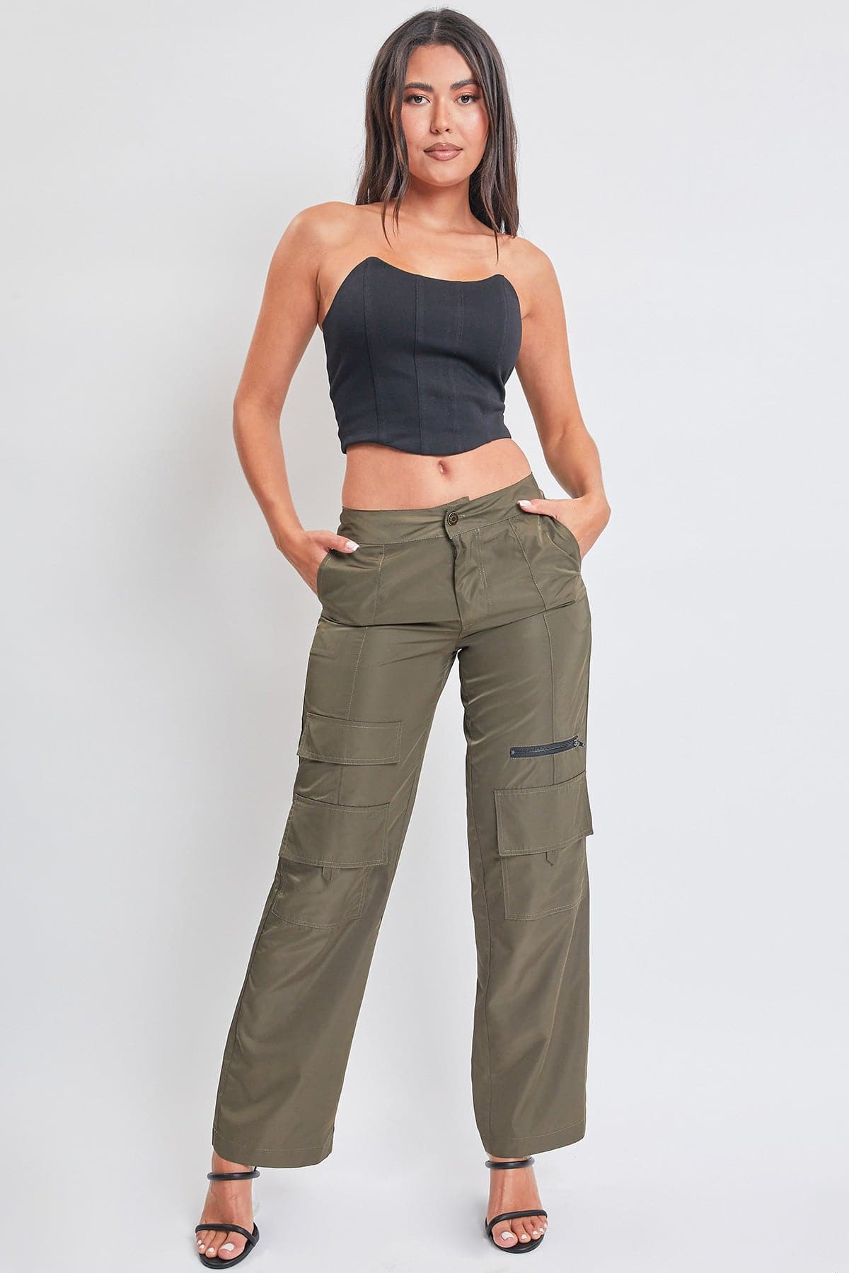 Women's  Nylon Cargo Pants from YMI JEANS