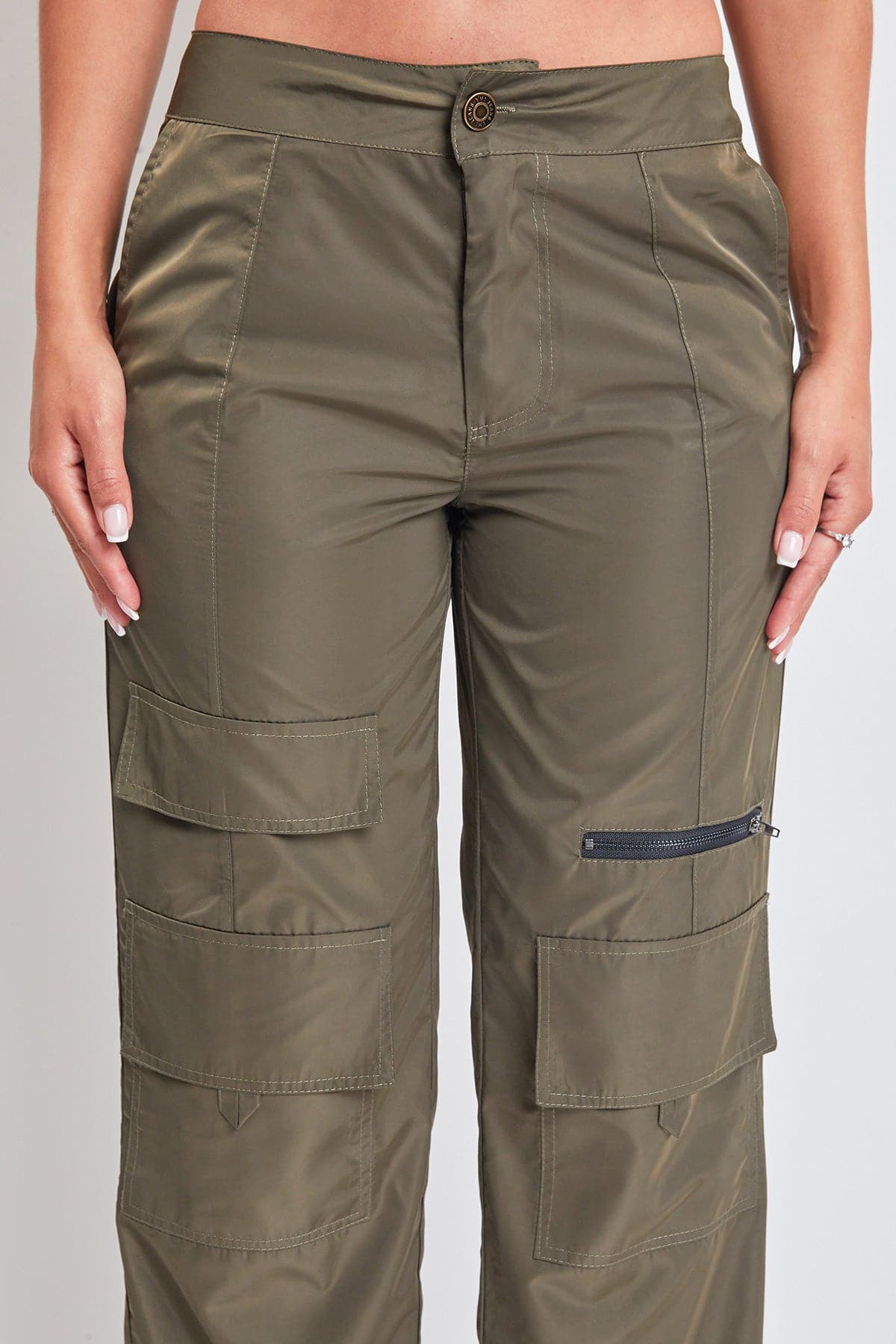 Women's  Nylon Cargo Pants from YMI JEANS