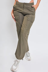 Women's  Nylon Cargo Pants With Bungee Hem from YMI JEANS