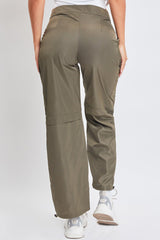 Women's  Nylon Cargo Pants With Bungee Hem from YMI JEANS