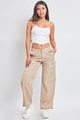 Women's  Nylon Cargo Pants With Bungee Hem from YMI JEANS