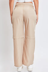 Women's  Nylon Cargo Pants With Bungee Hem from YMI JEANS