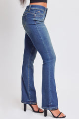 Women’s Sustainable WannaBettaButt Mid Rise Bootcut Jeans Jacket From YMI JEANS