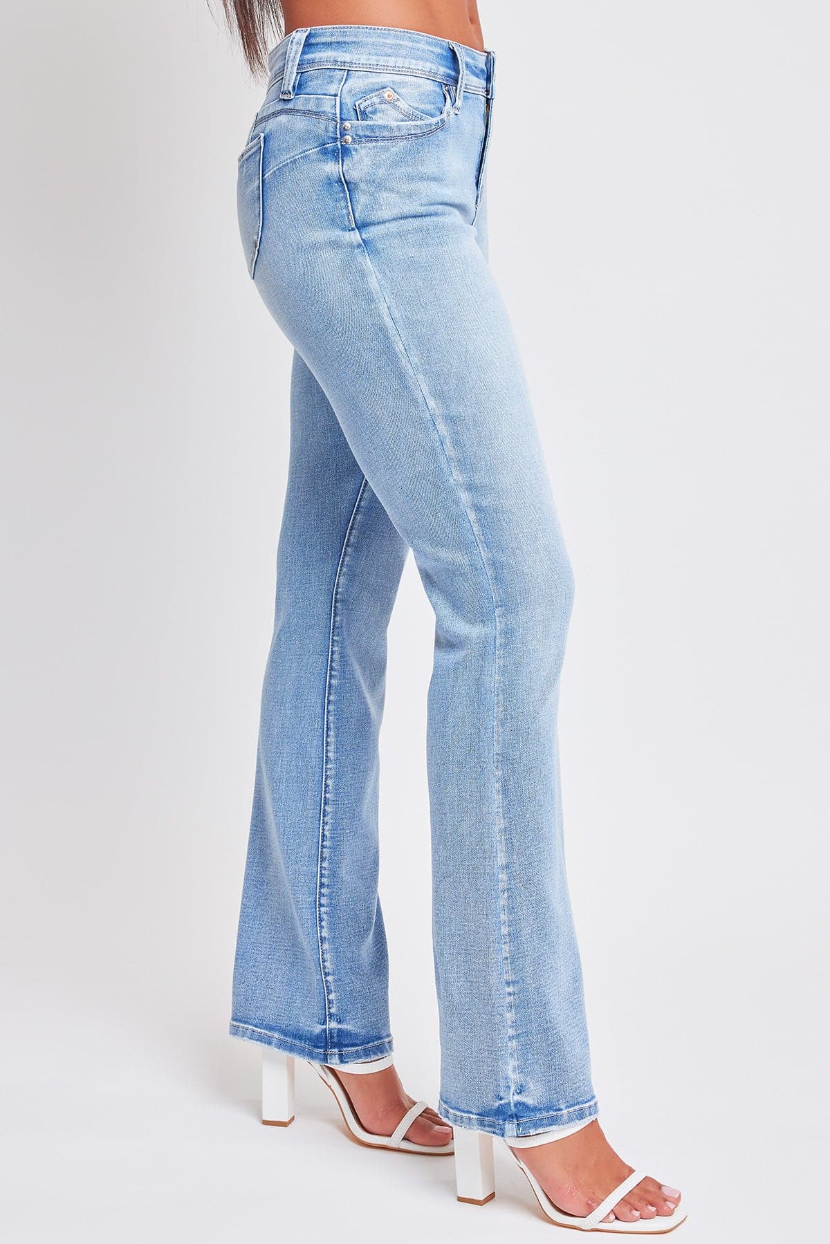 Women’s Sustainable WannaBettaButt Mid Rise Bootcut Jeans Jacket From YMI JEANS