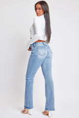 Women’s Sustainable WannaBettaButt Mid Rise Bootcut Jeans Jacket From YMI JEANS