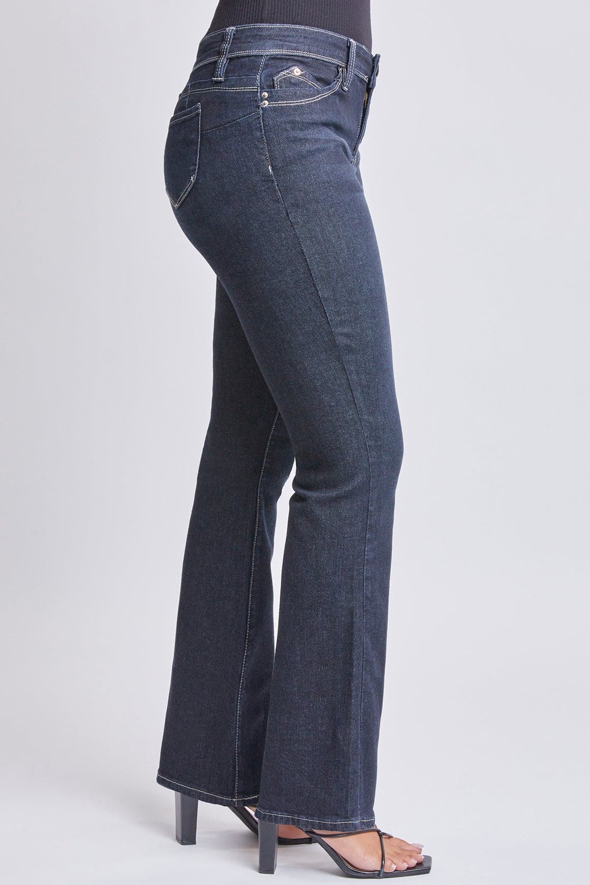 Women’s Sustainable WannaBettaButt Mid Rise Bootcut Jeans Jacket From YMI JEANS
