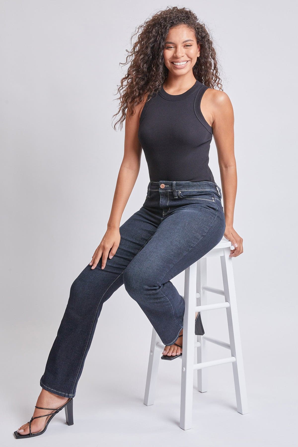 Women’s Sustainable WannaBettaButt Mid Rise Bootcut Jeans Jacket From YMI JEANS