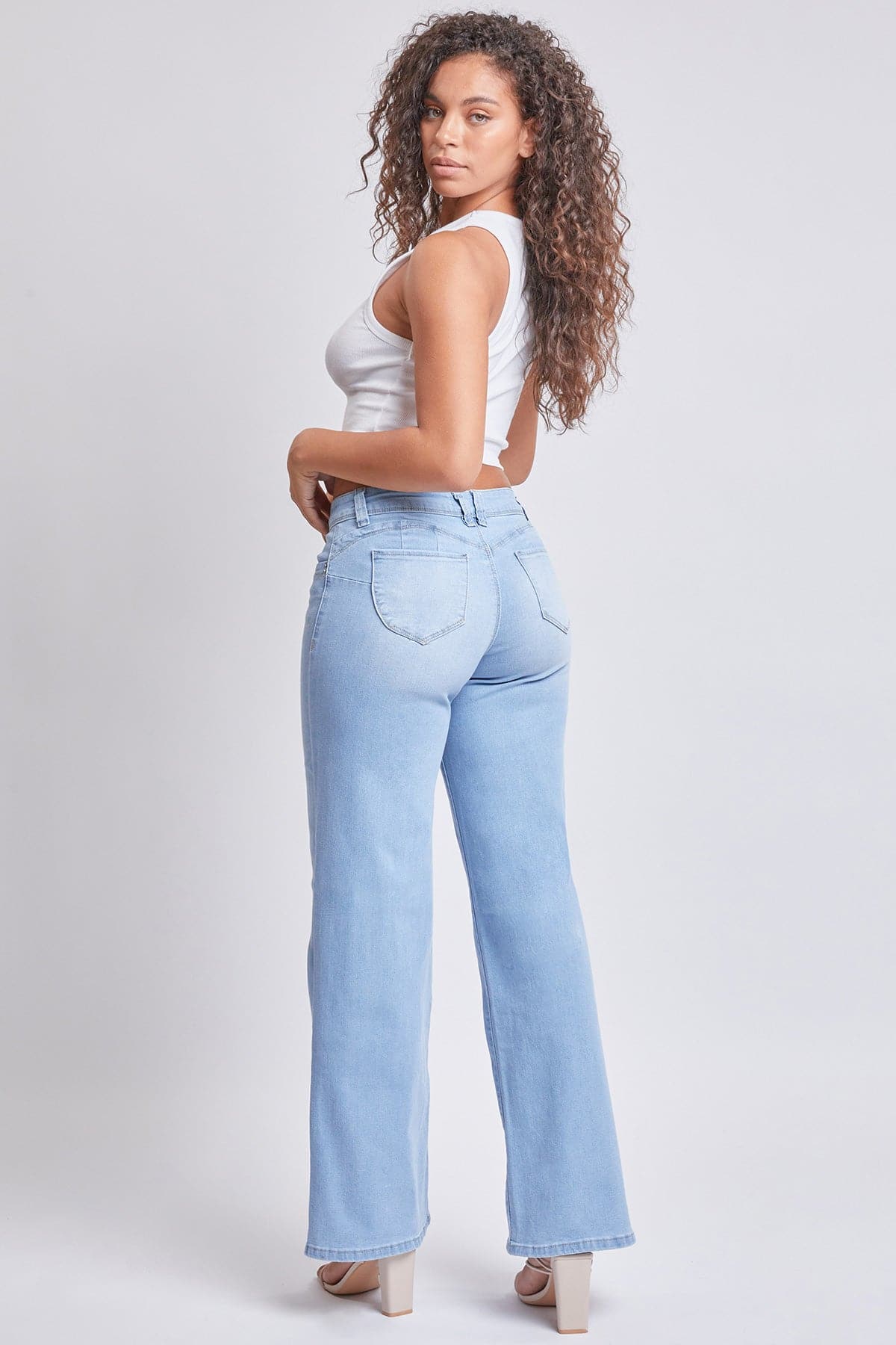 Women’s Sustainable WannaBettaButt Low Rise Wide Leg Jeans Jacket From YMI JEANS